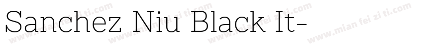 Sanchez Niu Black It字体转换
